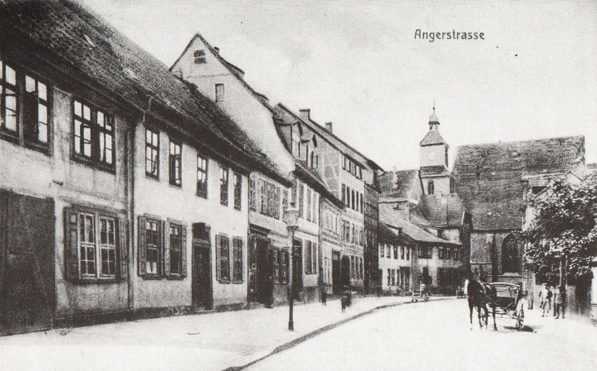 Ärmliche Häuser vor dem Stadtwall von Göttingen.#Fotosammlung Hernfred Arndt, Göttingen.